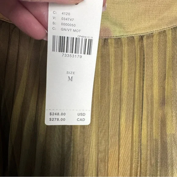 Anthropologie Geisha Designs Multicolor Pleated A-Line Skirt tulle Sela Midi - Picture 4 of 11